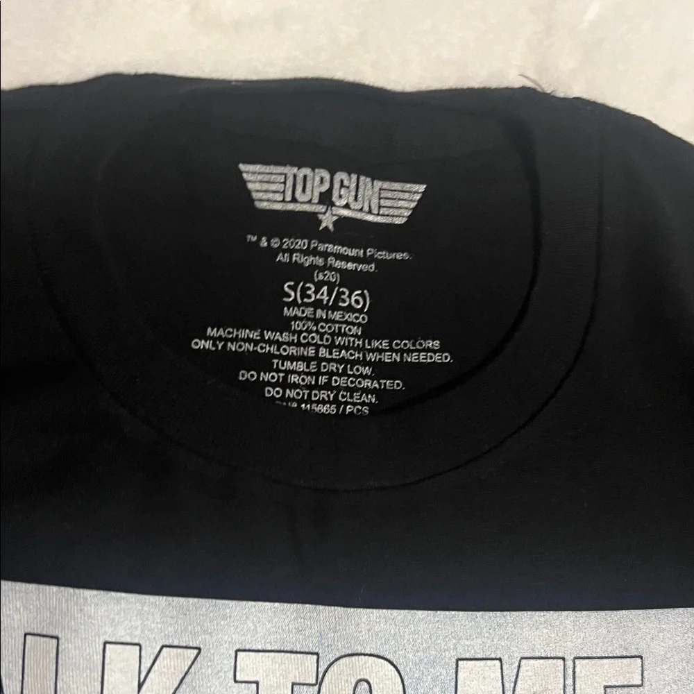 Black Graphic Tee with Talk to Me Goose Print - Picture 2 of 3